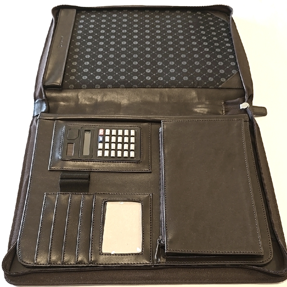 Black Portfolio with Calculator